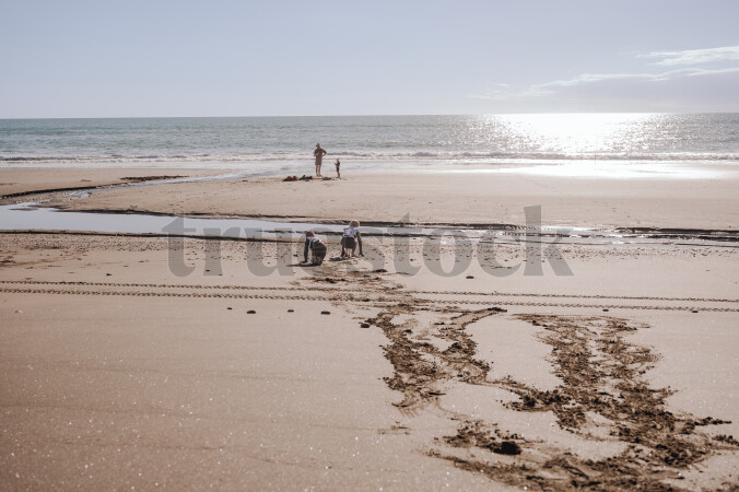 Kids Playing in Sand
