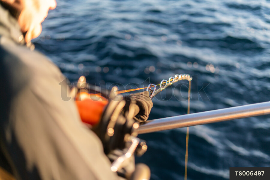 Man fishing on boat