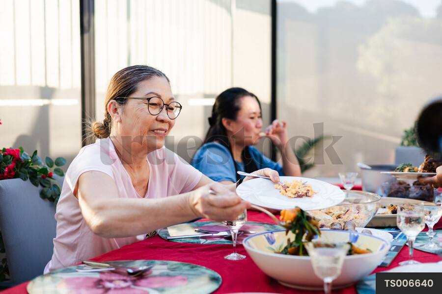 Women Having Dinner