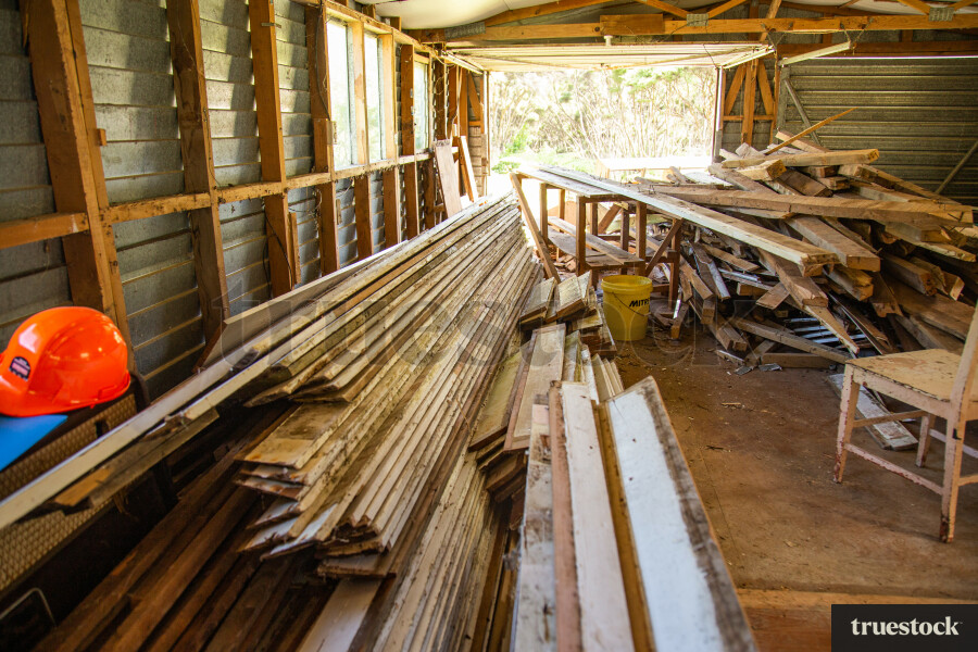 Building Supplies in a Garage
