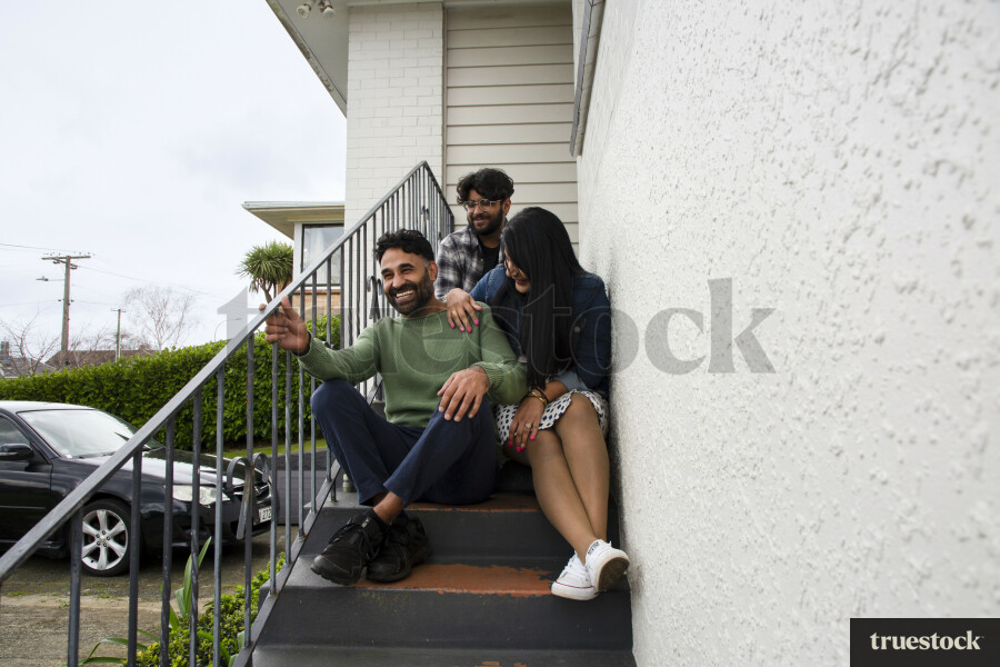 Family Photo on Stairs