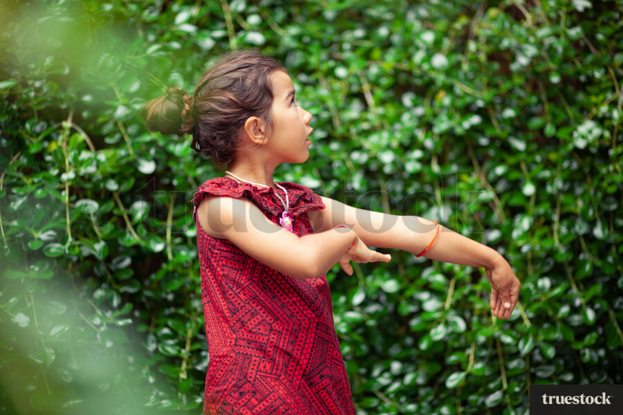Young Girl In Red Dress