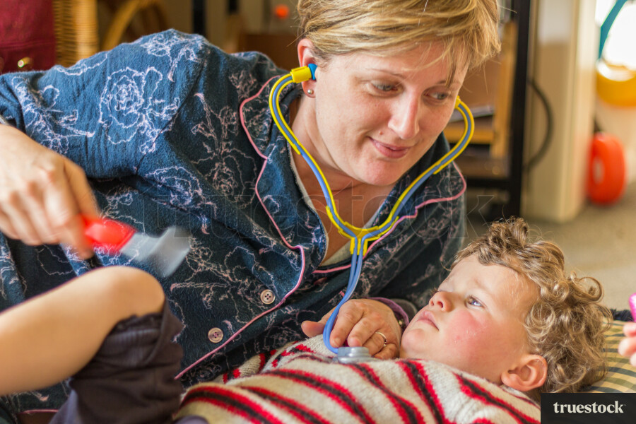 Playing doctor with children