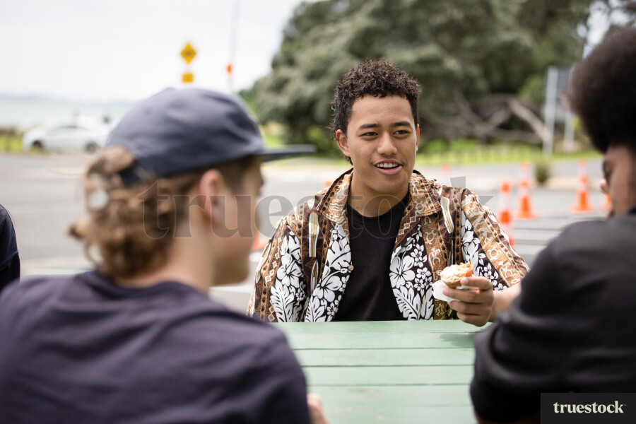 Teenage Friends With Ice cream