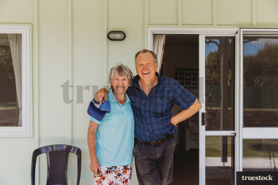 Elderly Couple Hugging