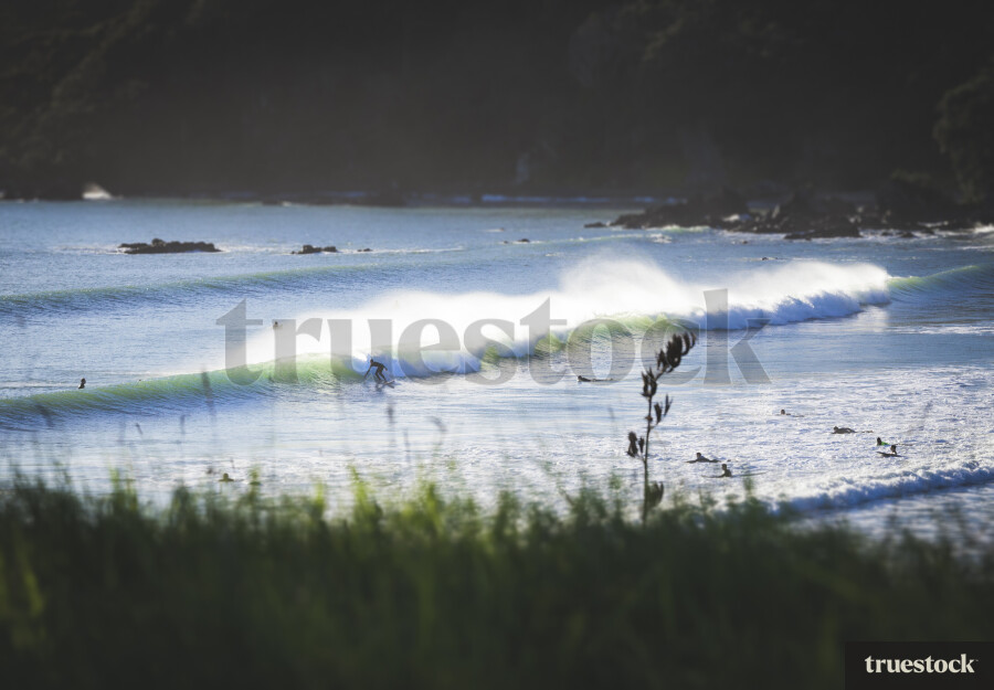 Wave Crashing at Beach