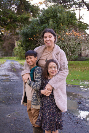 Family in Driveway