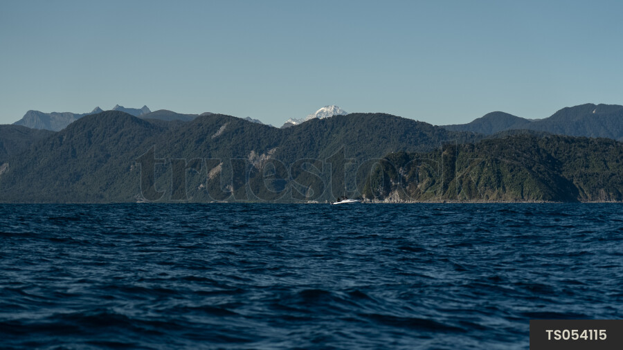 Mountain range and sea