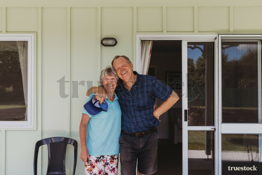 Elderly Couple Hugging
