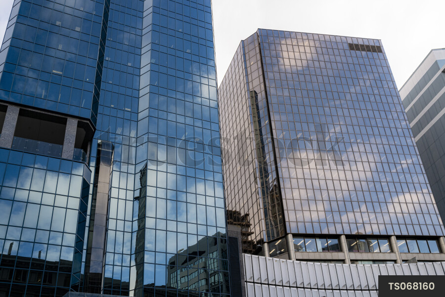 Facade of building in street