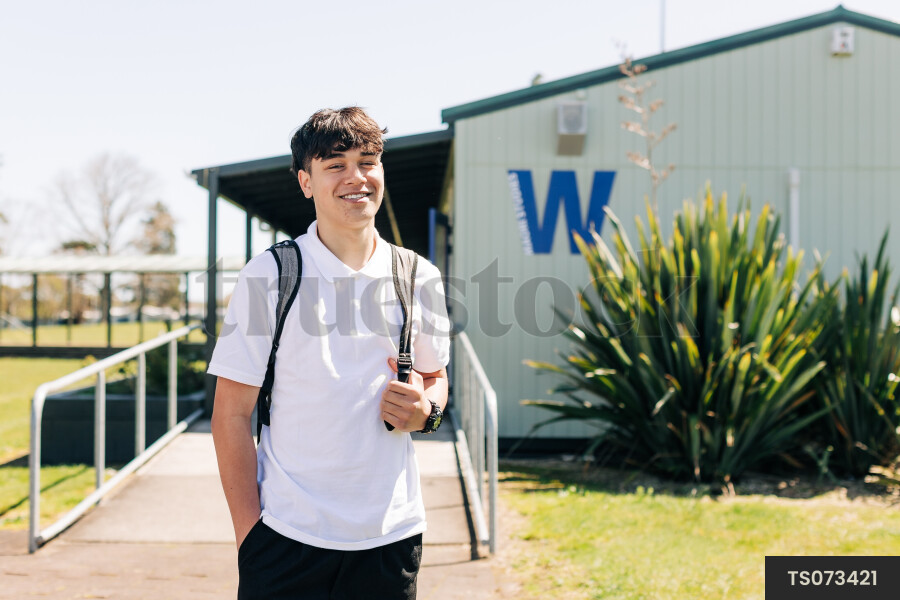 Portrait of Young Boy at School