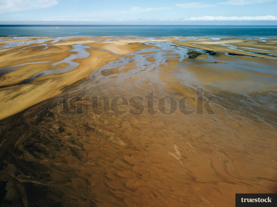 Aerial of Mārahau Beach
