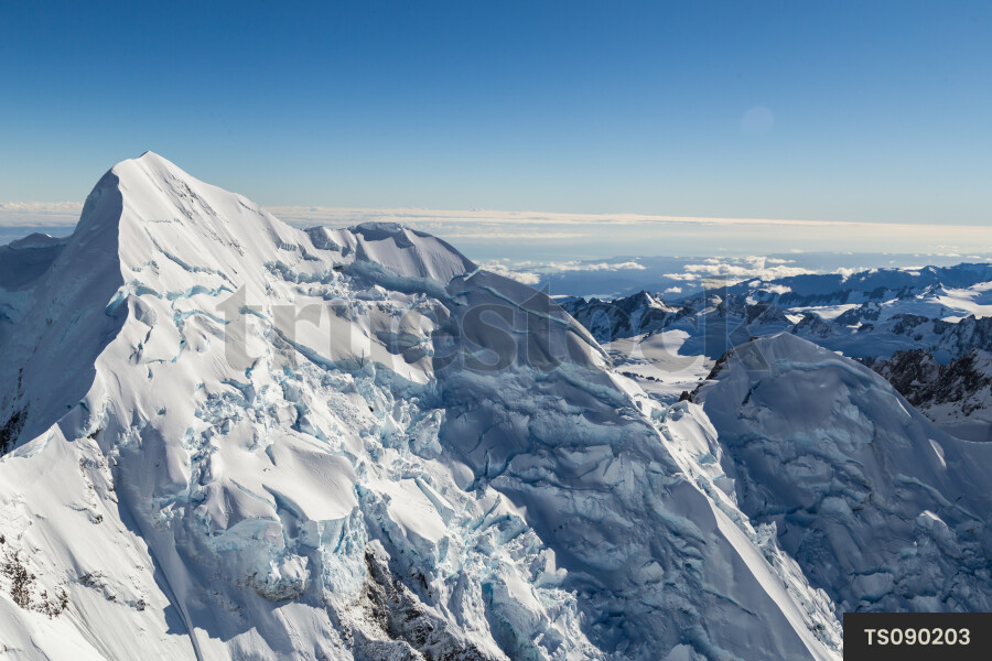 Snow on Mount Tasman