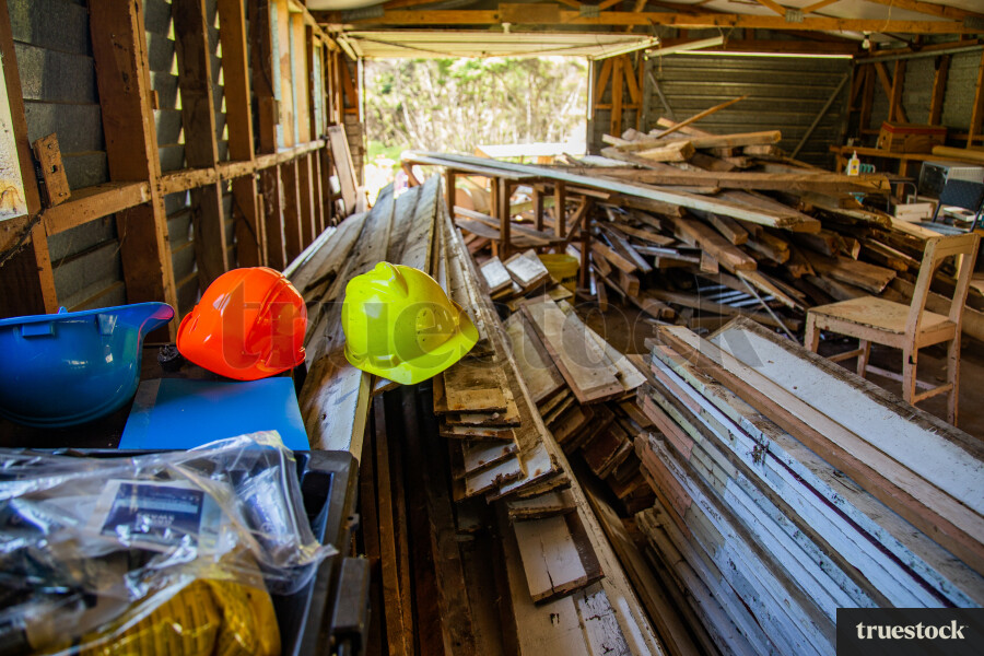 Building Supplies in a Shed