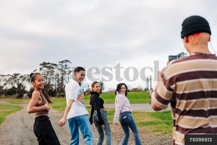 Friends Filming a Tik Tok