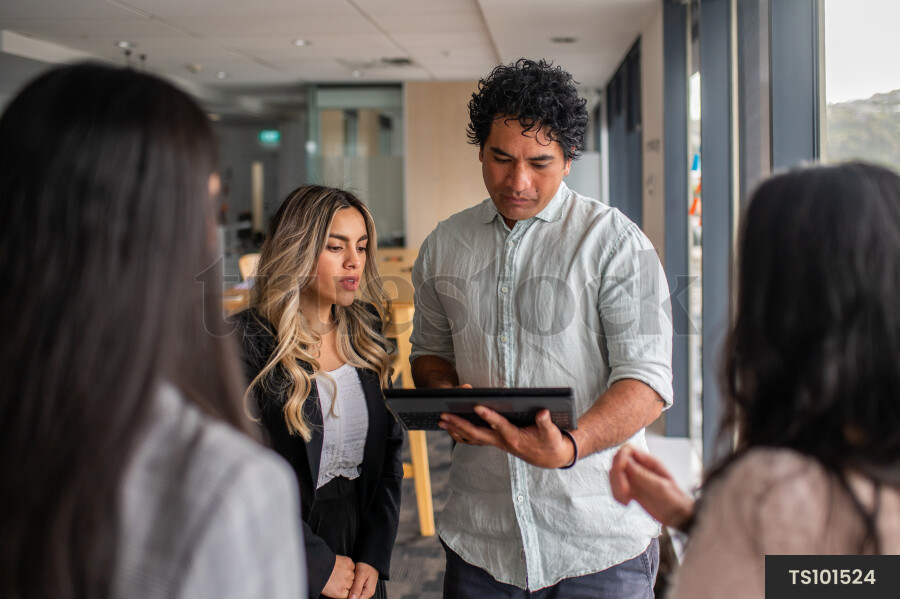 Colleagues Have Meeting at Work