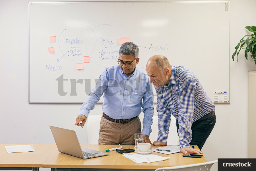 Working together in an office space