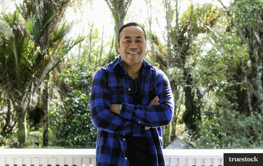 Samoan Male around his Home