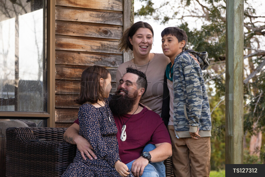 Family on Porch
