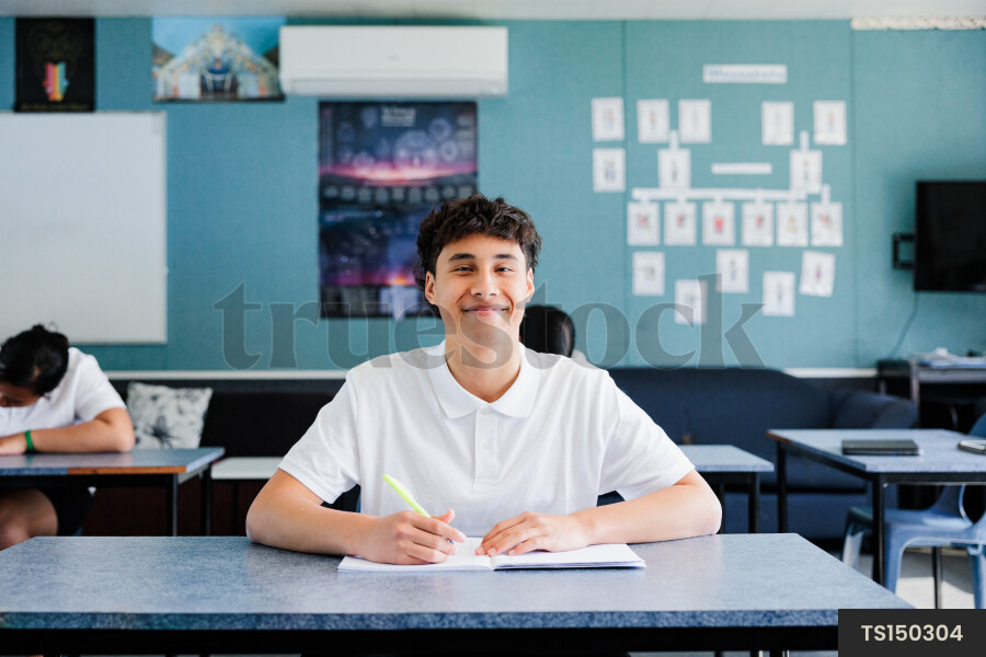 Boy at Desk