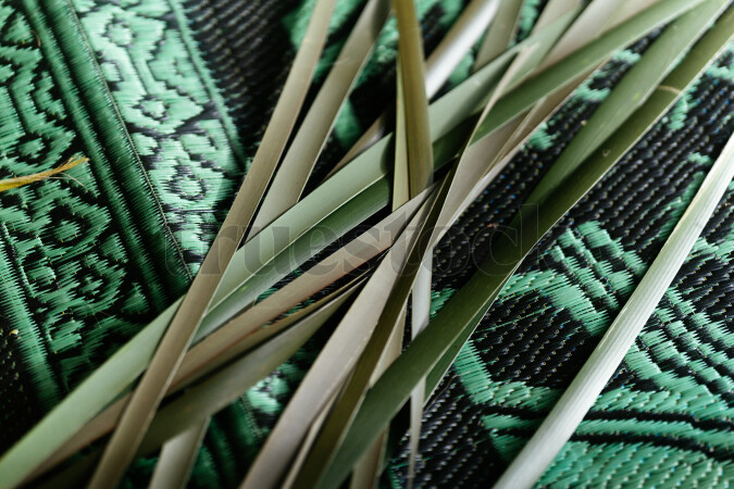 Flax on mat