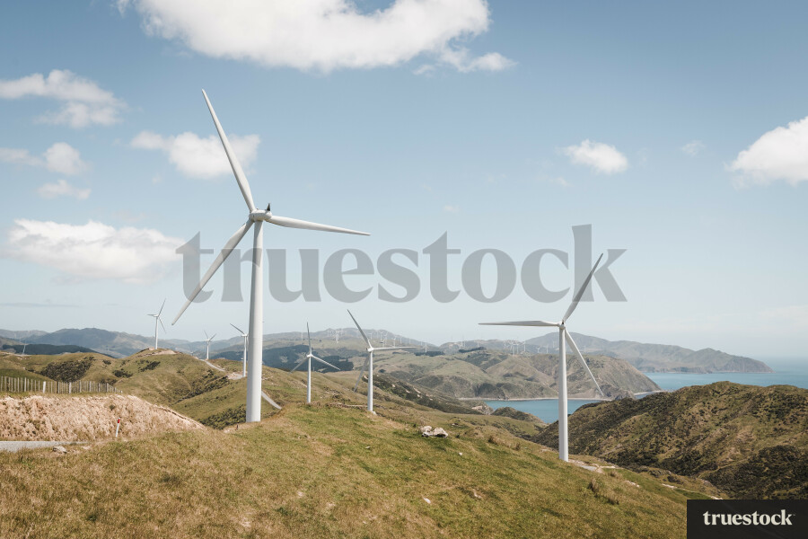 Wind turbines on the hilltop