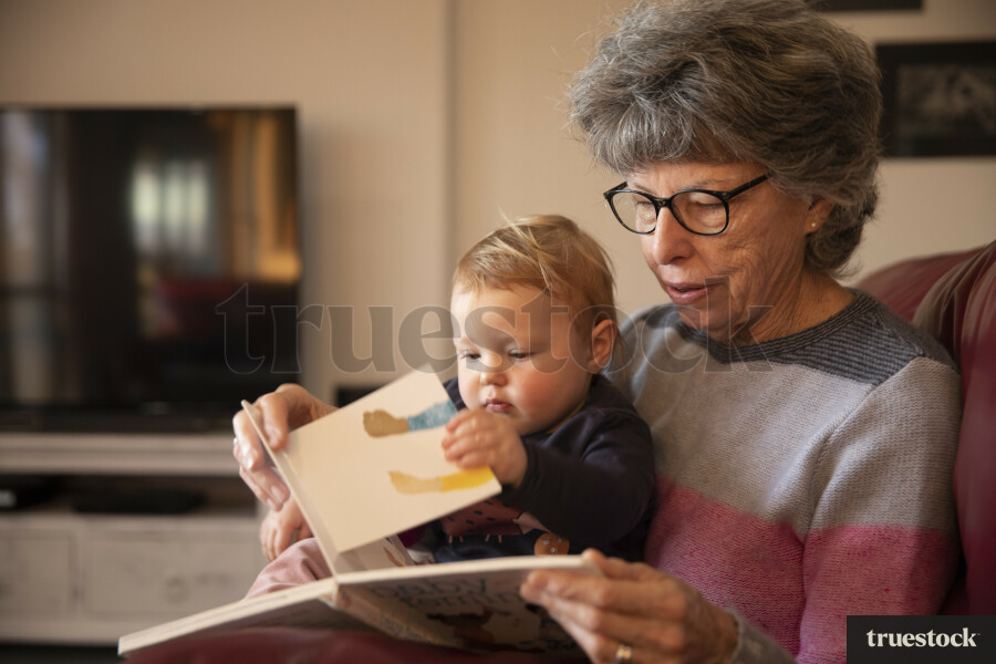 Reading with grandma