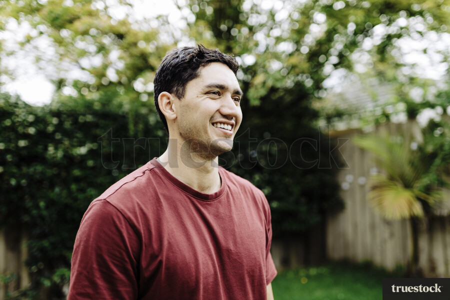 Portrait of Man in Backyard