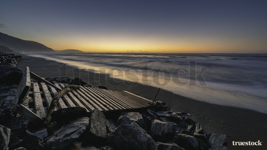 Wooden Planks on Beach
