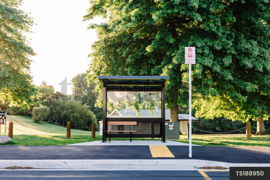 Bus stop in Hamilton