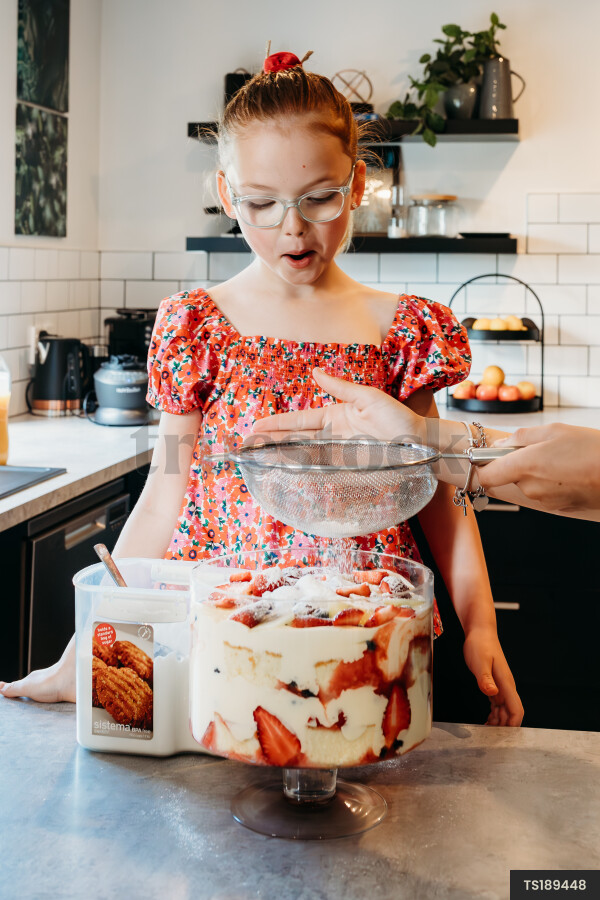 Family Fun Making Trifle