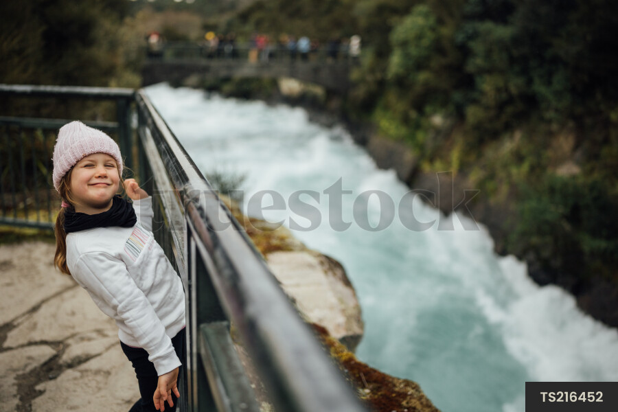 Young girl at Huka Falls