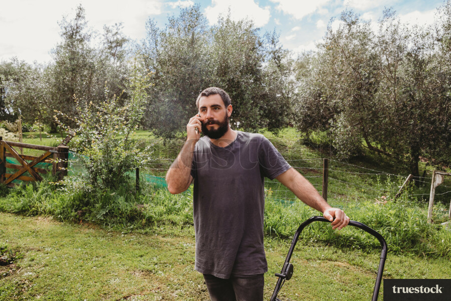 Man talking on phone