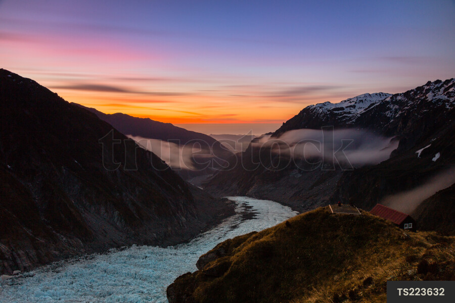 Fox Glacier at Sunset