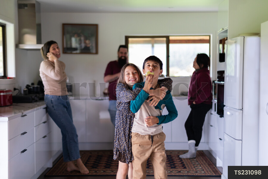 Family in Kitchen