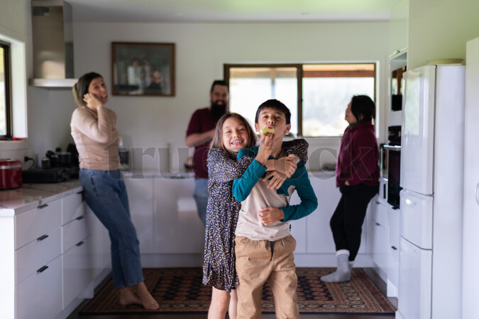 Family in Kitchen