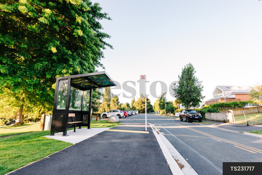 Bus stop in Hamilton