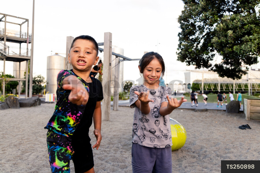 Children playing on playground