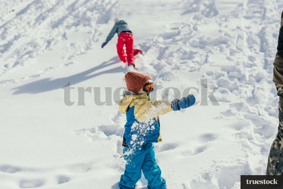 Kids Playing in the Snow