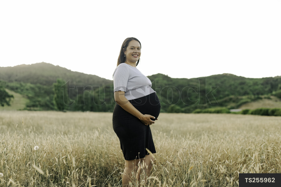 Pregnant Woman in Field