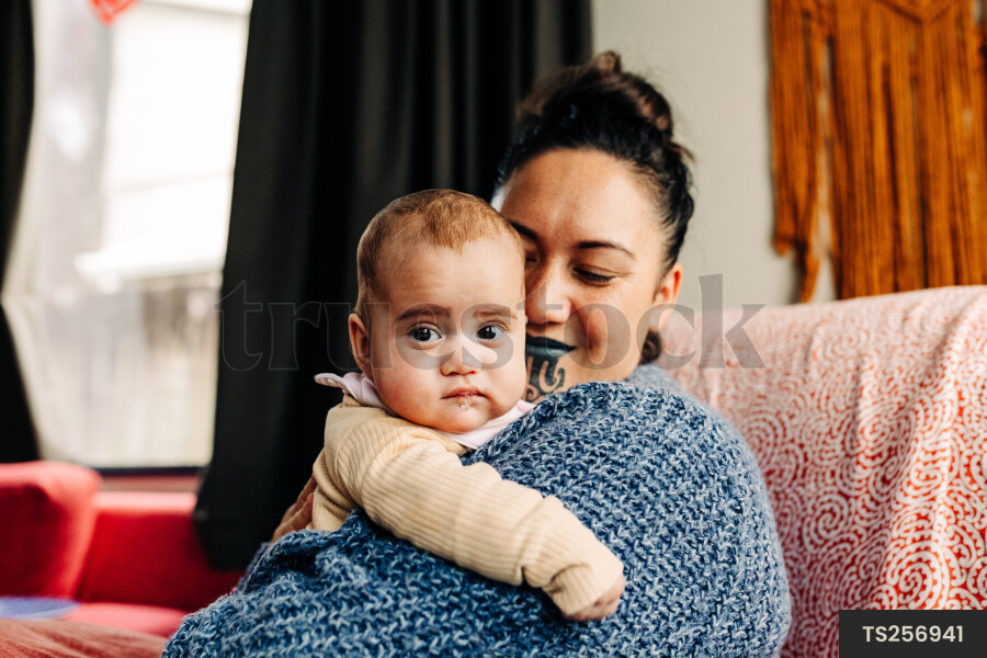 Mother and Baby on Chair