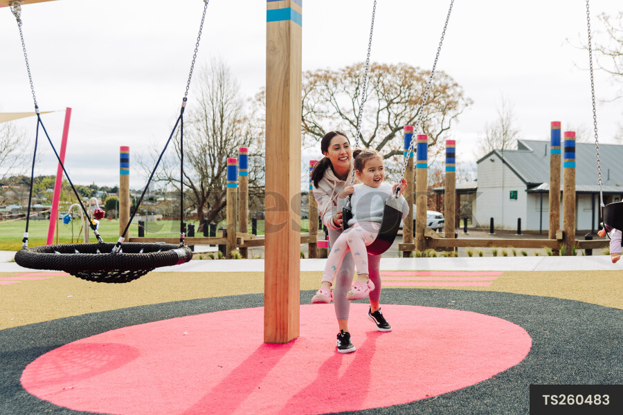 Young Girl on Swing
