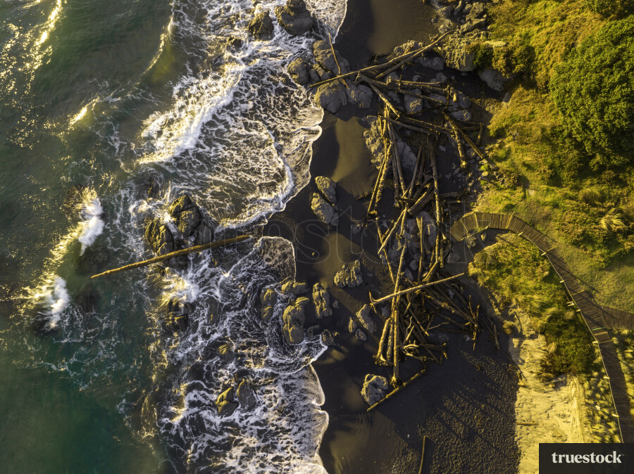 Top Down Shot of Waihi Beach