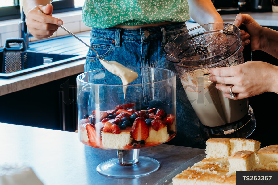 Family Fun Making Trifle
