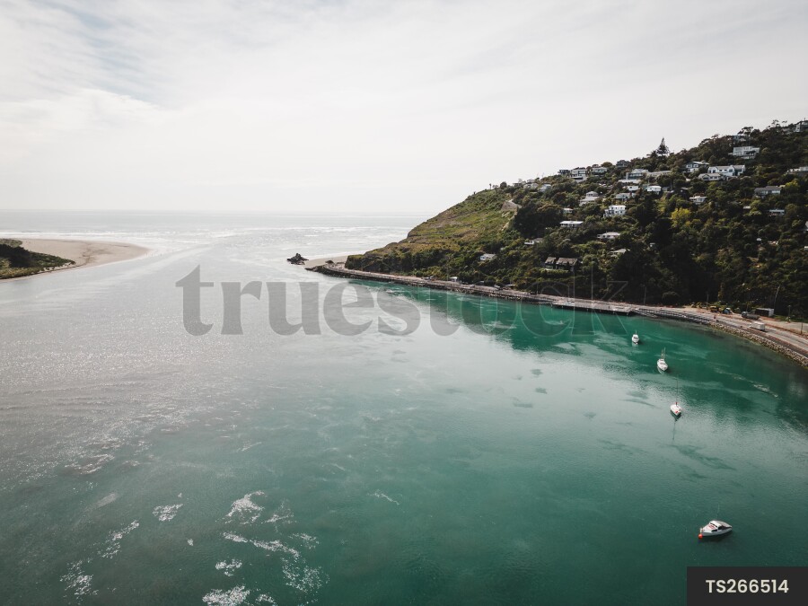 Aerial View of Coastal Road
