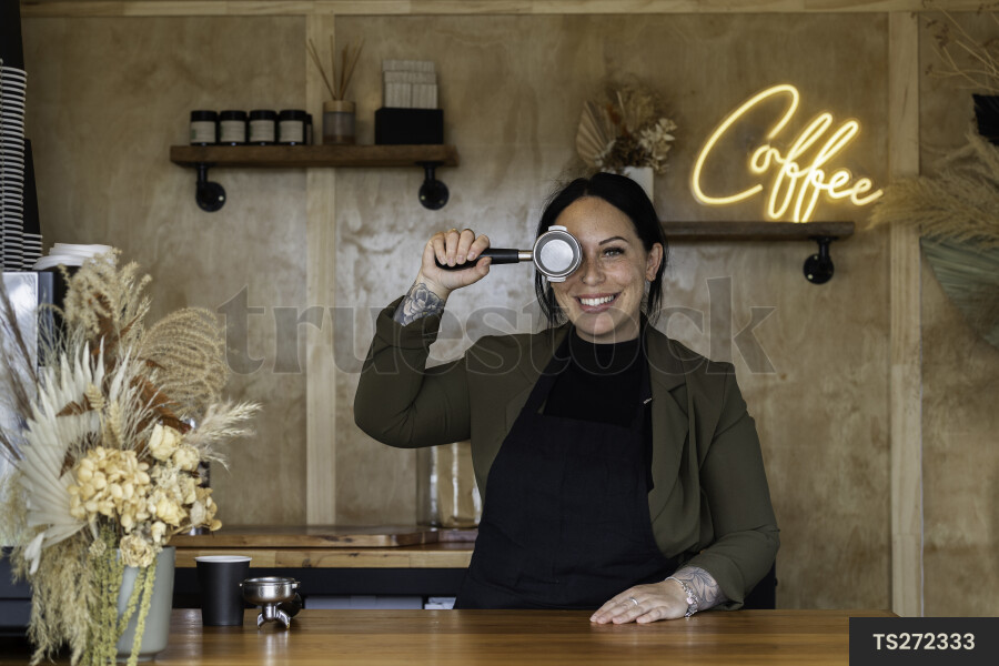 Portrait of Barista At Work