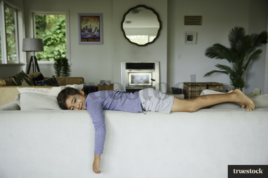 Boy Lying on the Couch
