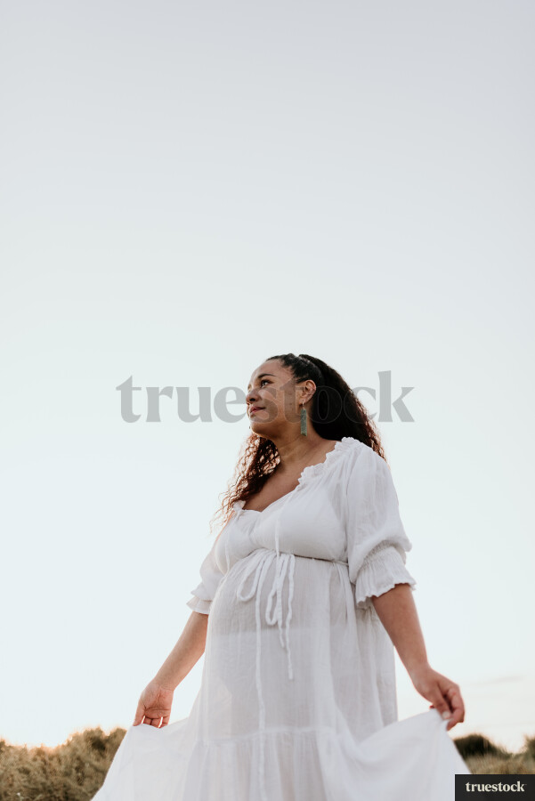 Woman Standing for Maternity Shood