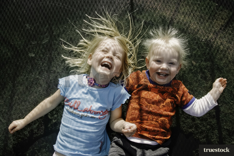 Kids Playing on a Trampoline