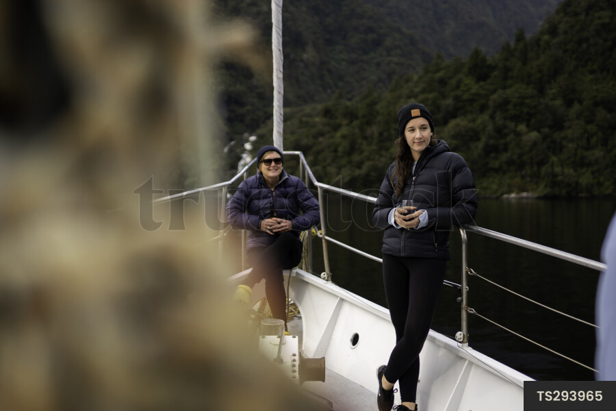 Tourists Enjoying Wine on a Boat